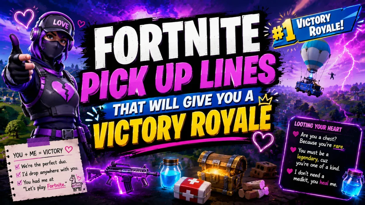 Fortnite Pick Up Lines That Will Give You a Victory Royale 🎮💜