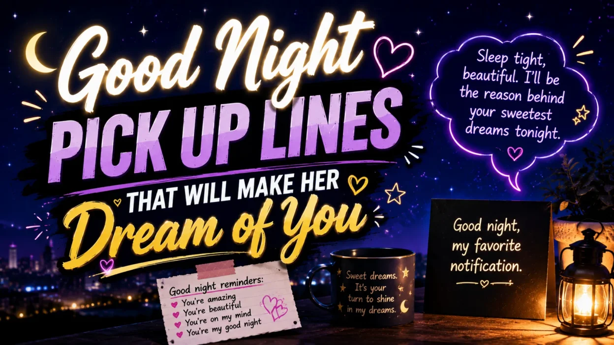 Good Night Pick Up Lines That Will Make Her Dream of You 🌙💫
