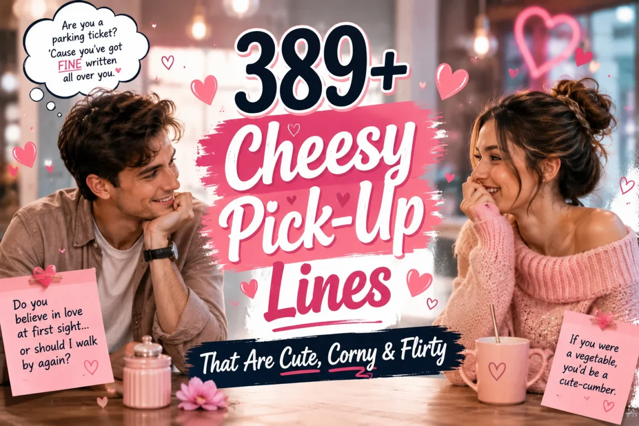389+ Cheesy Pick-Up Lines That Are Cute, Corny & Flirty