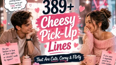 389+ Cheesy Pick-Up Lines That Are Cute, Corny & Flirty
