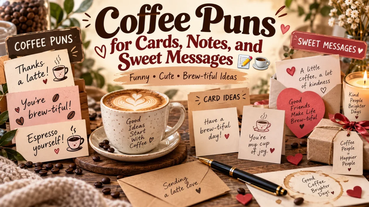 Coffee Puns for Cards, Notes, and Sweet Messages 📝☕