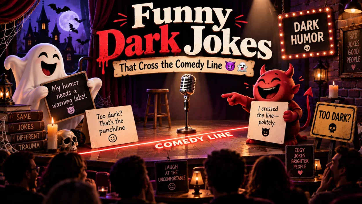 Funny Dark Jokes That Cross the Comedy Line 😈👻