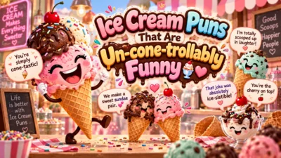 Ice Cream Puns That Are Un-cone-trollably Funny🍨💕