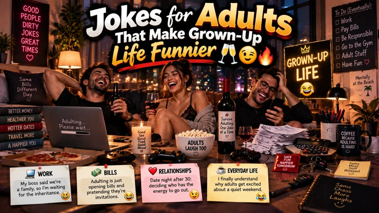 Jokes for Adults That Make Grown-Up Life Funnier🥂😉🔥